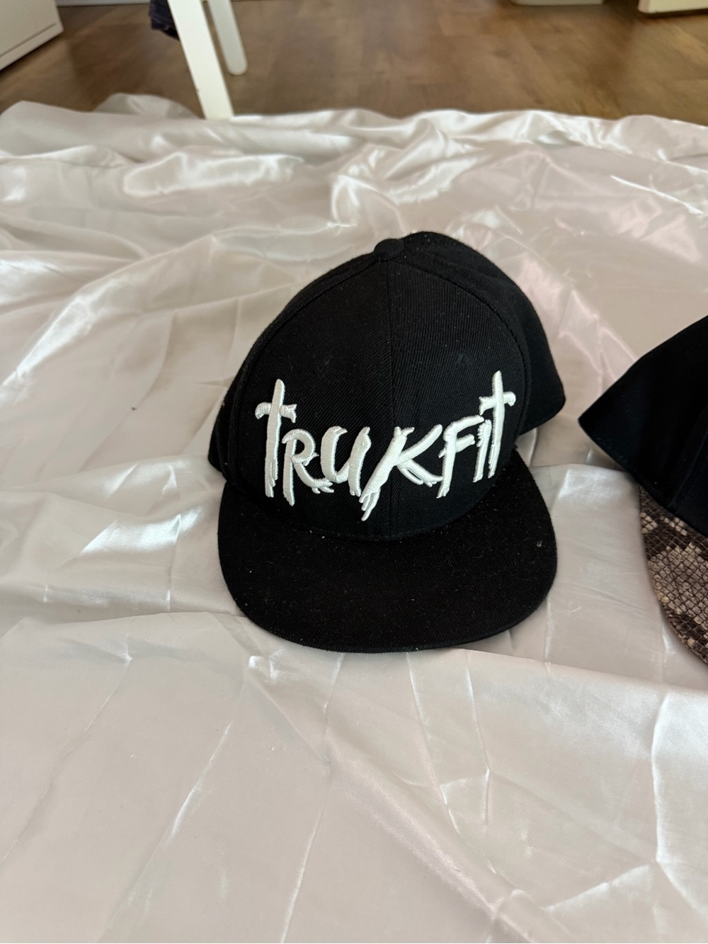 Trukfit Black Kids Snapback Hat with White Embroidered Logo